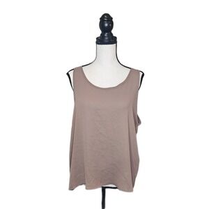 Forever 21 Women's Small Tan Hi-Low Sleeveless Tank‎ Blouse